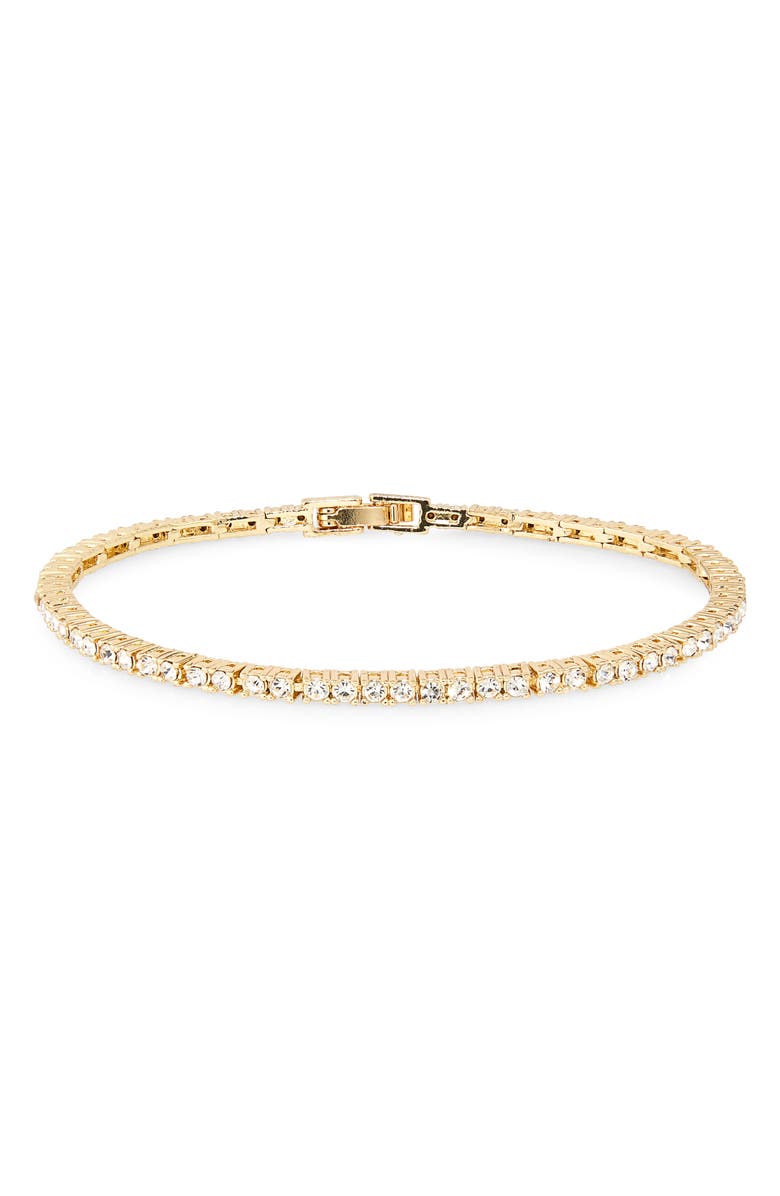 BaubleBar Bennett Tennis Bracelet, Main, color, Gold