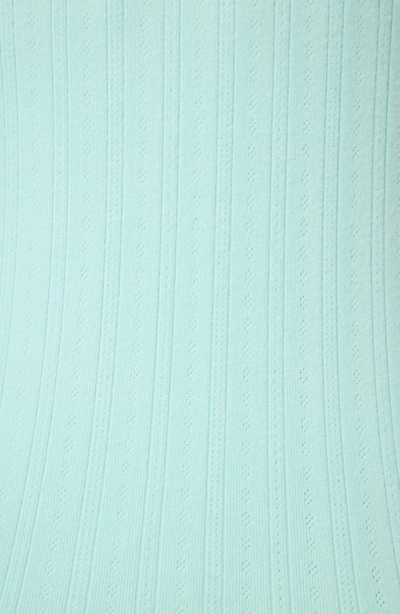 PJ Salvage Lace Trim Double Brushed Pointelle Pajamas, Alternate, color, Light Mint