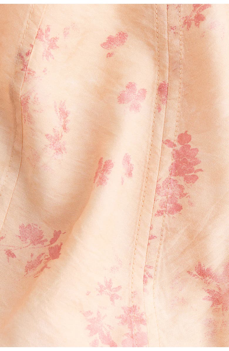 H&M Sleeveless Peplum Top, Alternate, color, Peach/Floral