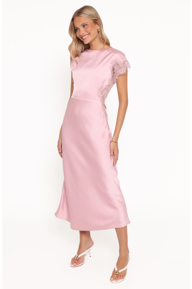 Jenelle Satin Cocktail Dress, Alternate, color, PALE PINK