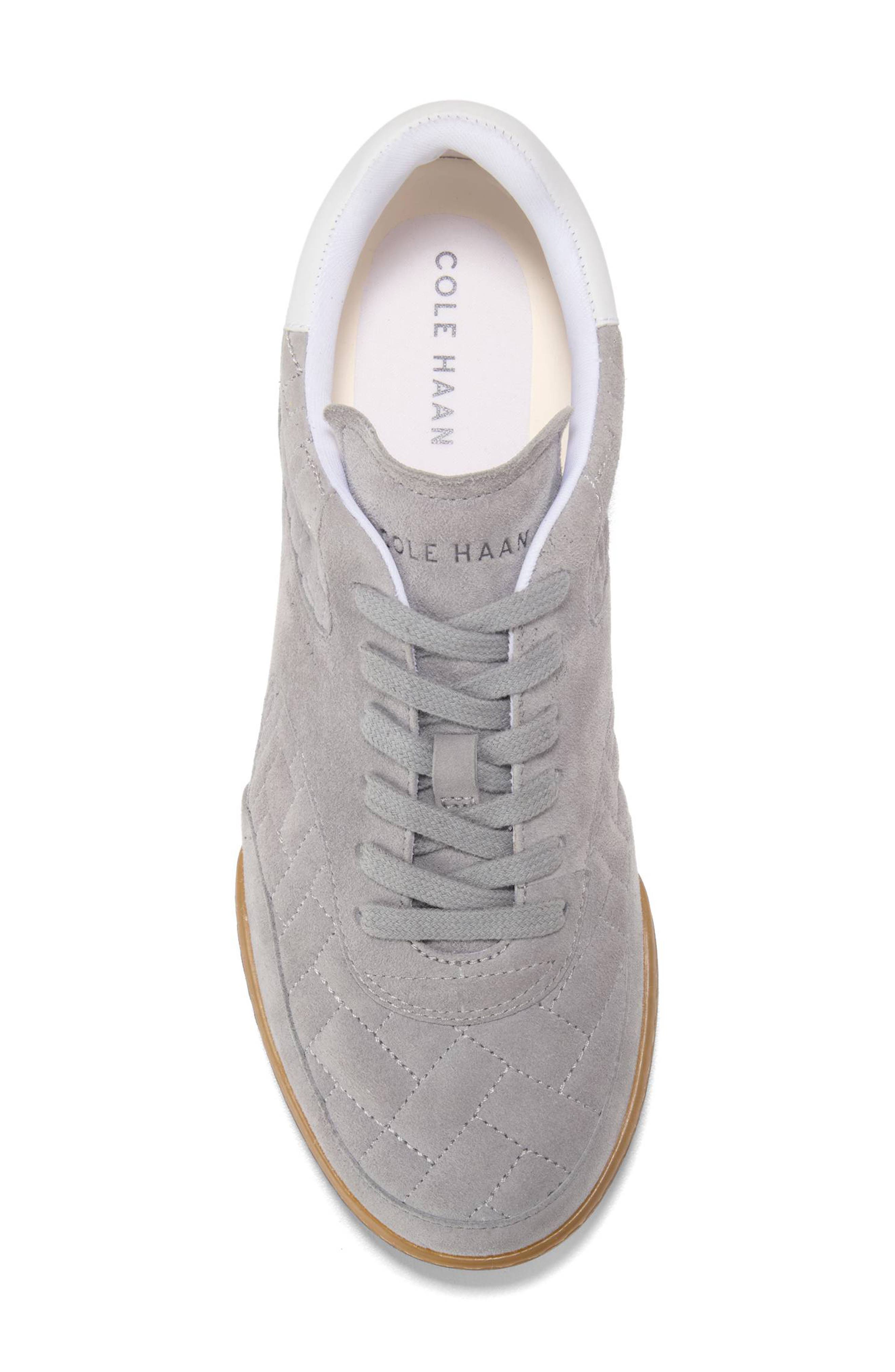 Cole Haan GrandPro Jazlyn Sneaker, Alternate, color, Frost Gray Suede/ White Ltr