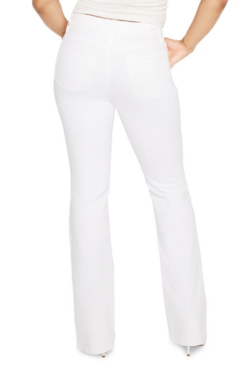 Good American Good Classic Patch Pocket Bootcut Jeans In White001