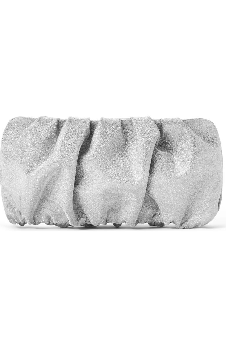 STAUD Bean Metallic Leather Clutch, Main, color,