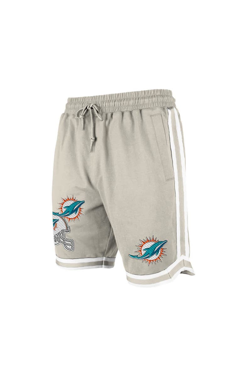 New Era Men's New Era Light Beige Miami Dolphins Stone Multi Patch Shorts, Alternate, color, Light Beige