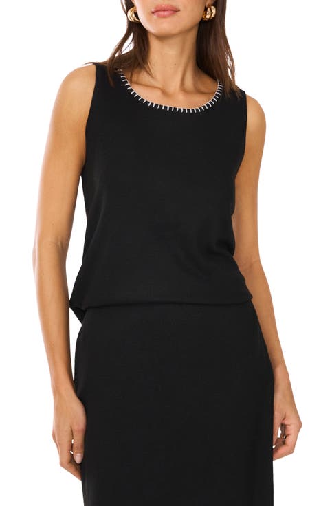 Whipstitch Sleeveless Sweater
