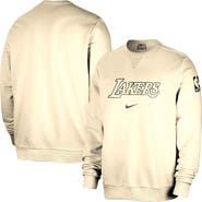 Nike Men's Nike Cream Los Angeles Lakers Courtside Standard Issue Performance Pullover Sweatshirt