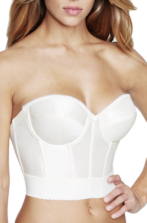 Dominique Intimates Noemi Backless Strapless Longline Bustier Bridal Bra In White