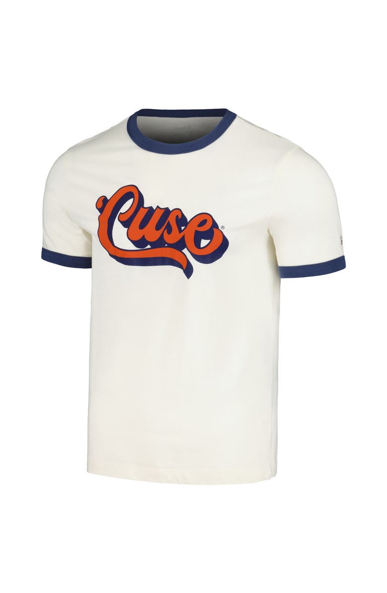 HOMEFIELD Men's Homefield Cream Syracuse Orange "'Cuse" Ringer T-Shirt, Alternate, color, 