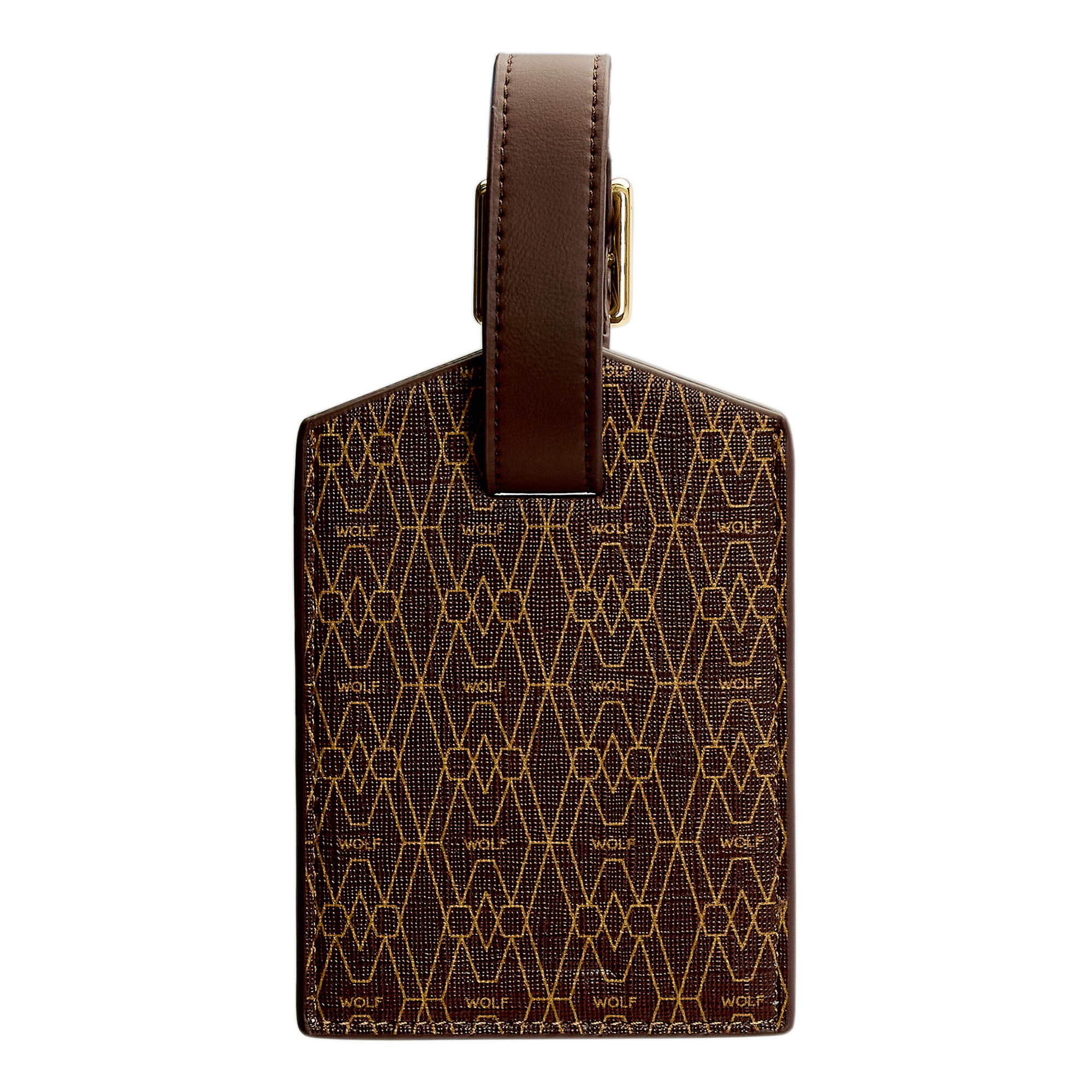 WOLF Signature Luggage Tag, Alternate, color, Brown