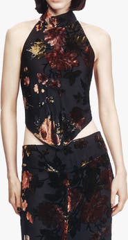 Anna Sui Folia Devore Halter Top