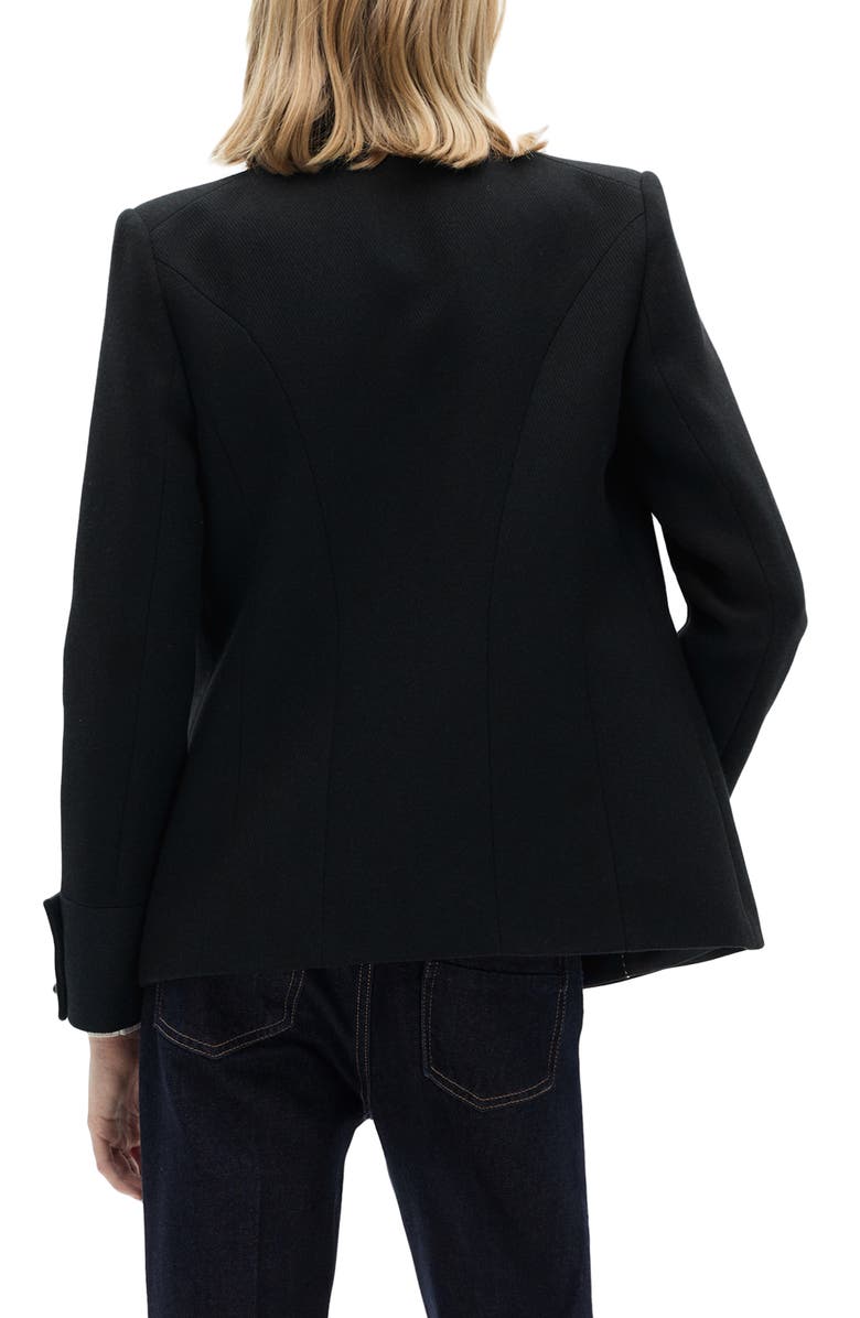 MANGO Mandarin Collar Cotton Blend Jacket, Alternate, color, 