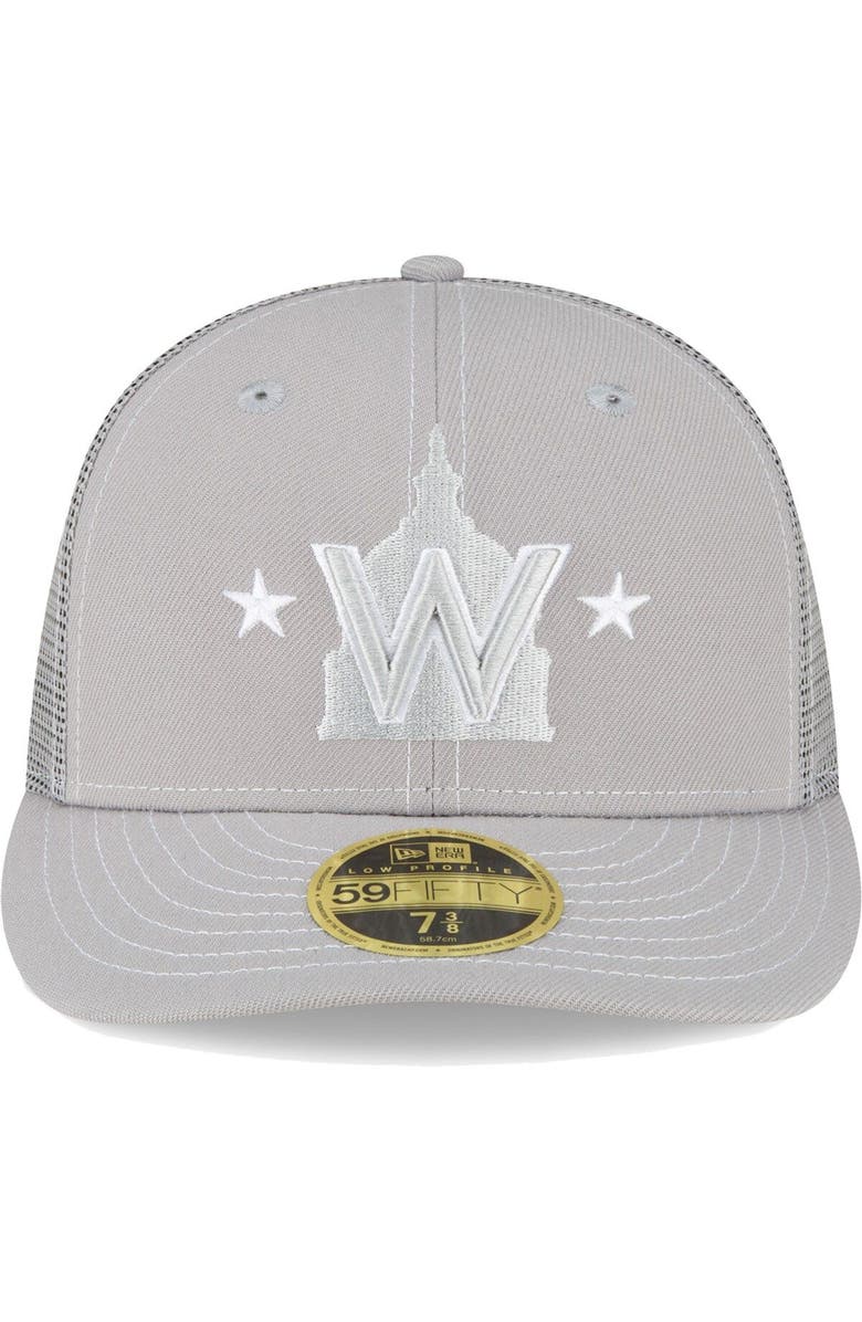 New Era Men's New Era Gray Washington Nationals 2023 On-Field Batting Practice Low Profile 59FIFTY Fitted Hat, Alternate, color,