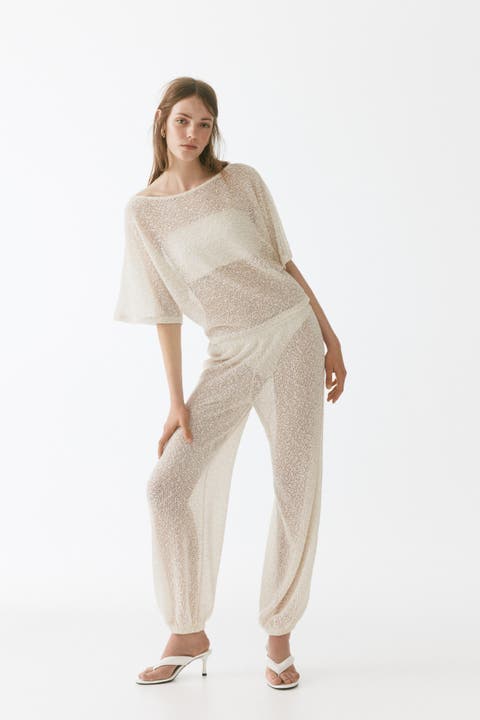 Glittery Knitted Trousers