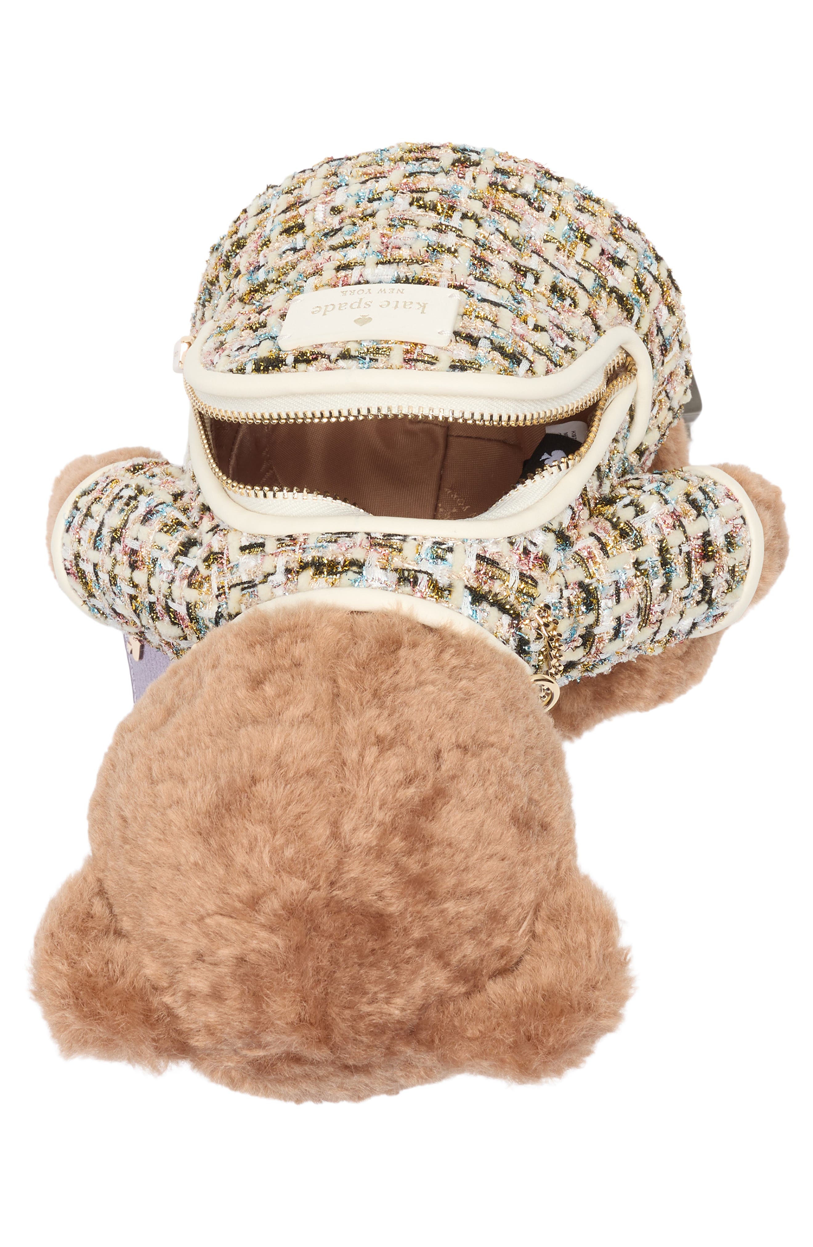 Kate Spade New York katey bear tweed crossbody bag, Alternate, color, 