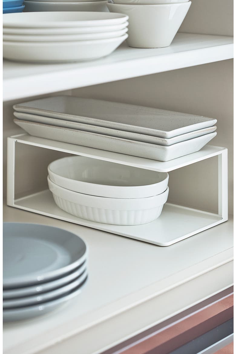 2-Tier Cabinet Organizer, Alternate, color, WHITE