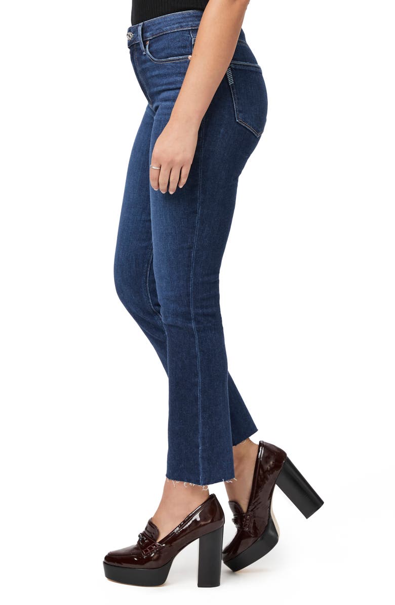 PAIGE Cindy Raw Hem High Waist Straight Leg Jeans, Alternate, color,