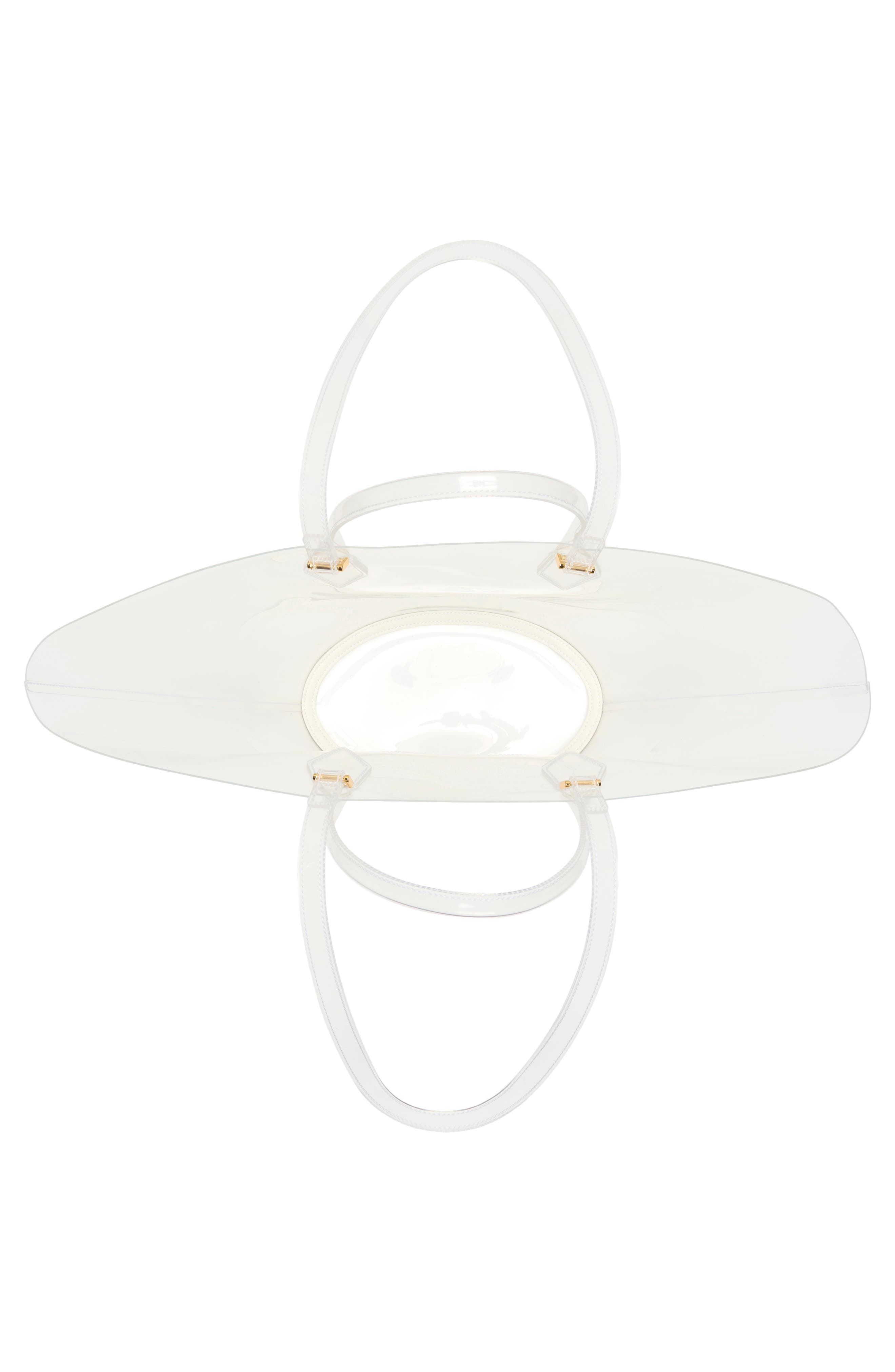 Veronica Beard Large The Crest Clear Tote, Alternate, color, Transparent