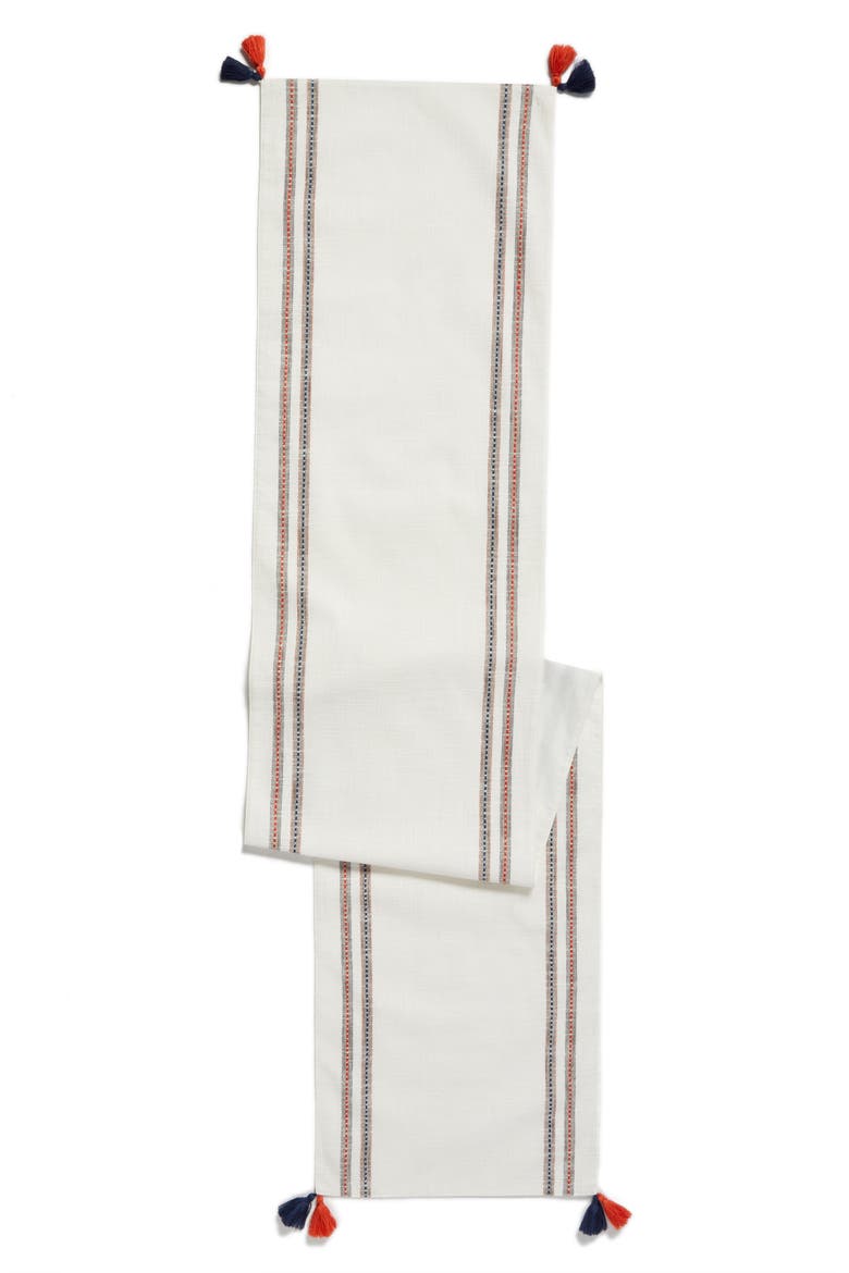 Ticking Table Runner, Main, color, IVORY MULTI