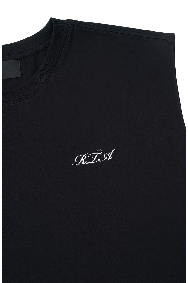 Terry Muscle Tee, Alternate, color, BLACK CURSIVE