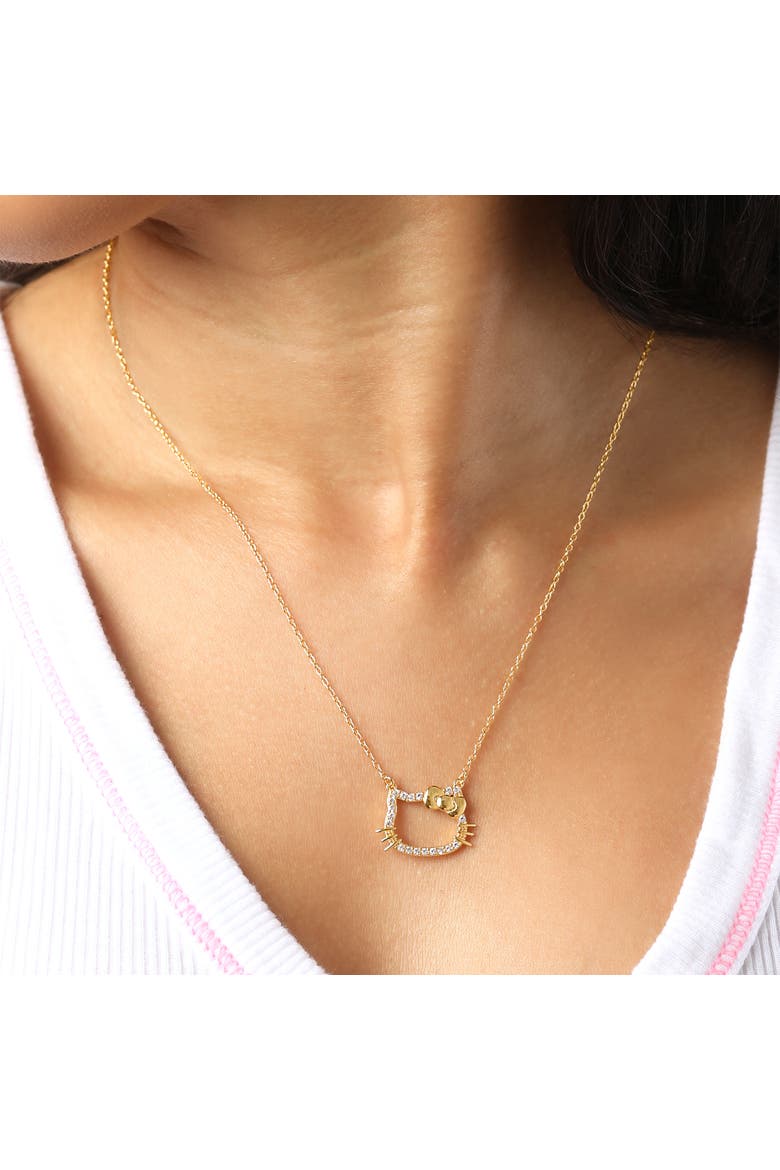 Necklace for Women Official License, Cubic Zirconia Pendant, Alternate, color, Metallic Gold