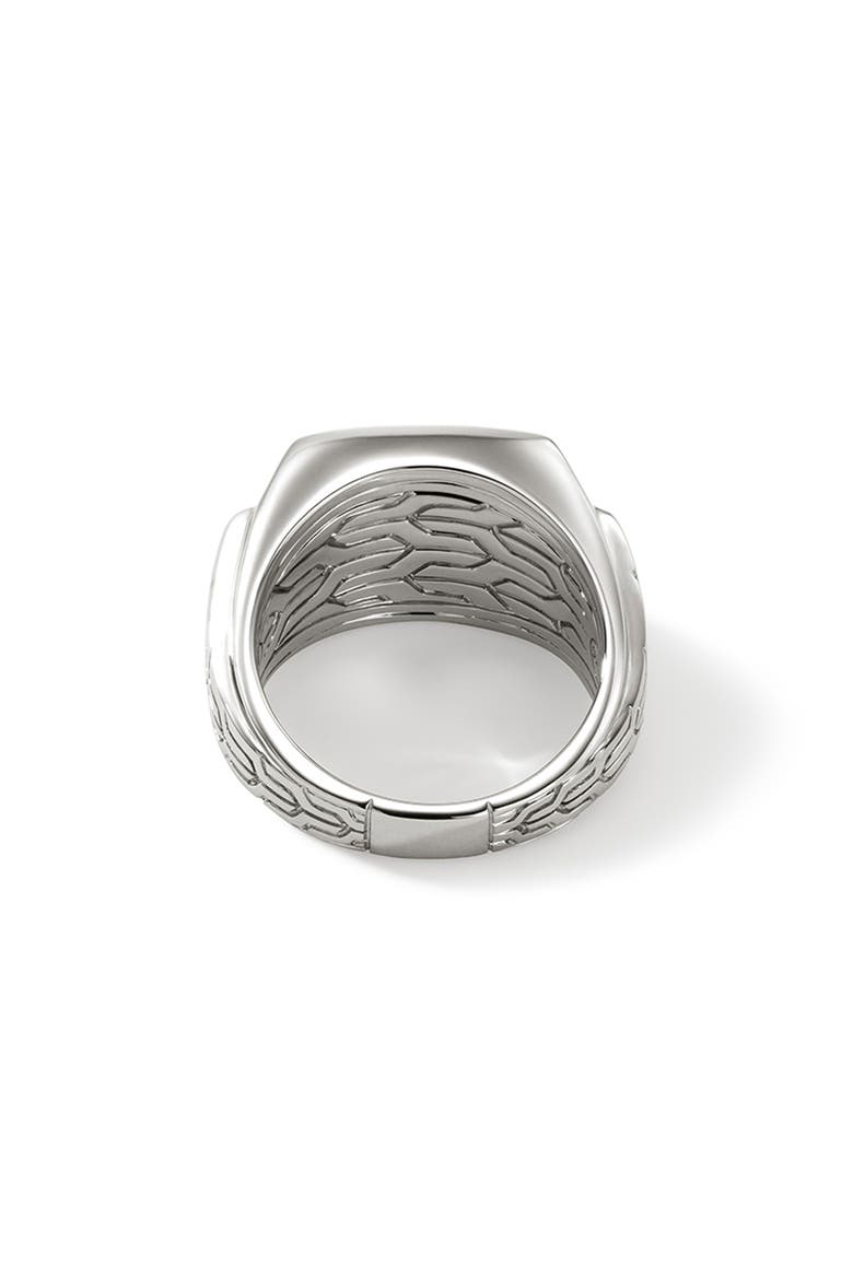Men's Onyx Signet Ring, Alternate, color, SILVER