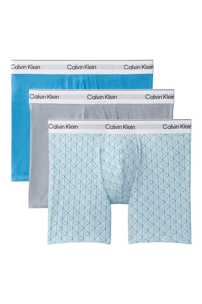 Icon 3-Pack Stretch Cotton Boxer Briefs, Alternate, color, GREY/ NIAGRA MIST/ CENDRE BLUE