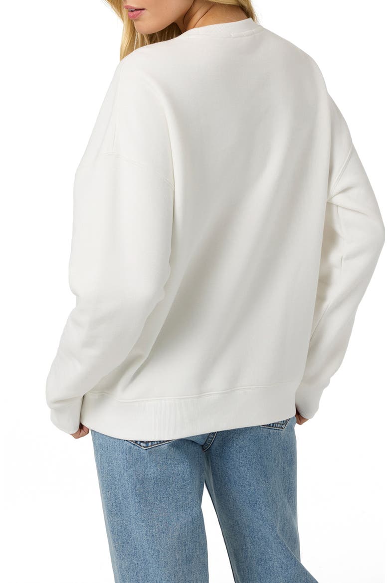 Reflect Oversize Fleece Graphic Sweatshirt, Alternate, color, WHITE