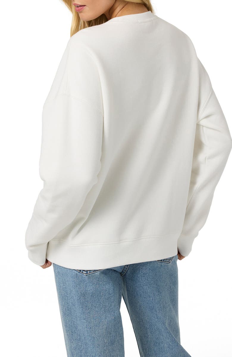 O'Neill Reflect Oversize Fleece Graphic Sweatshirt, Alternate, color, White
