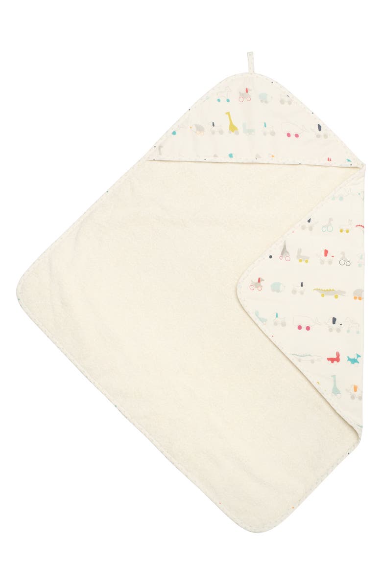 Pehr Pull Toys Print Hooded Towel, Main, color, 