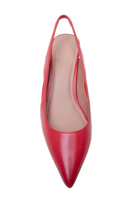 Linea Paolo Corley Pointed Toe Slingback Pump In Red