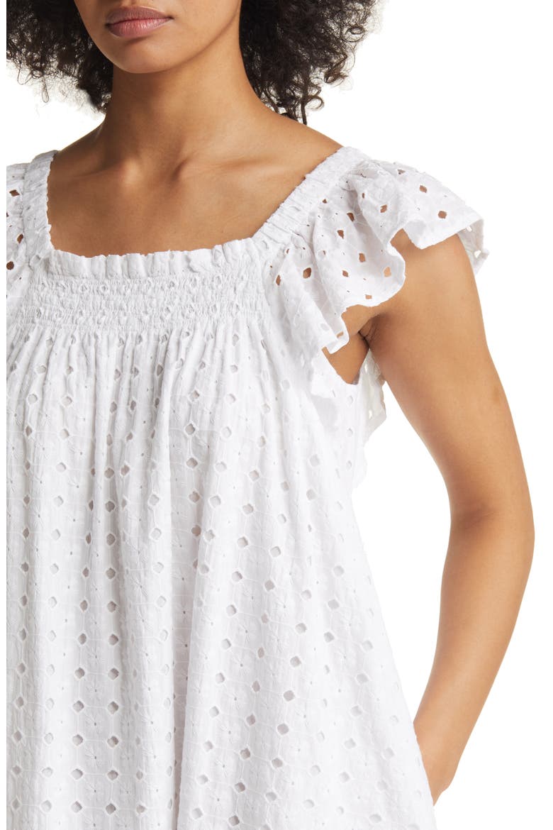 Matching Family Moments Broderie Anglaise Cotton Dress, Alternate, color, WHITE