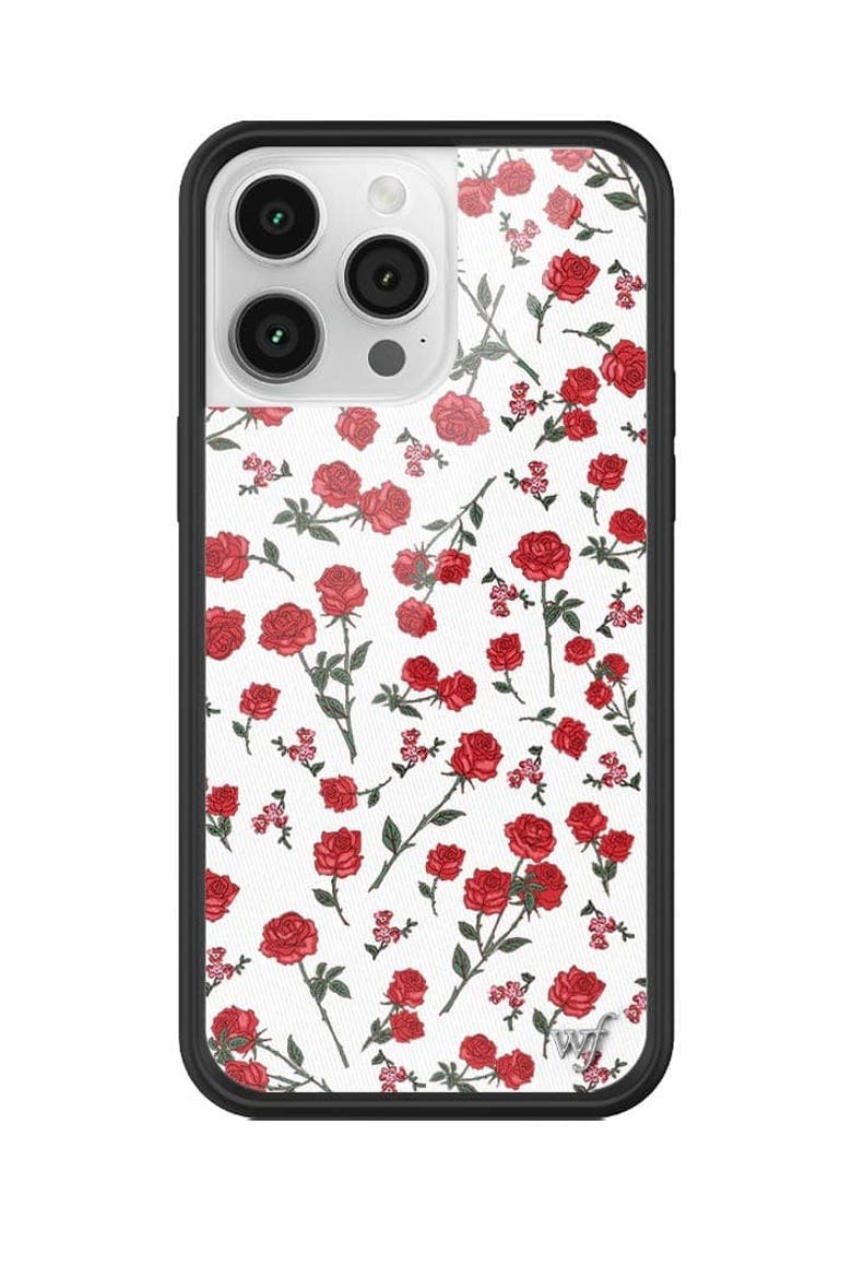 Red Roses iPhone Case, Alternate, color, White