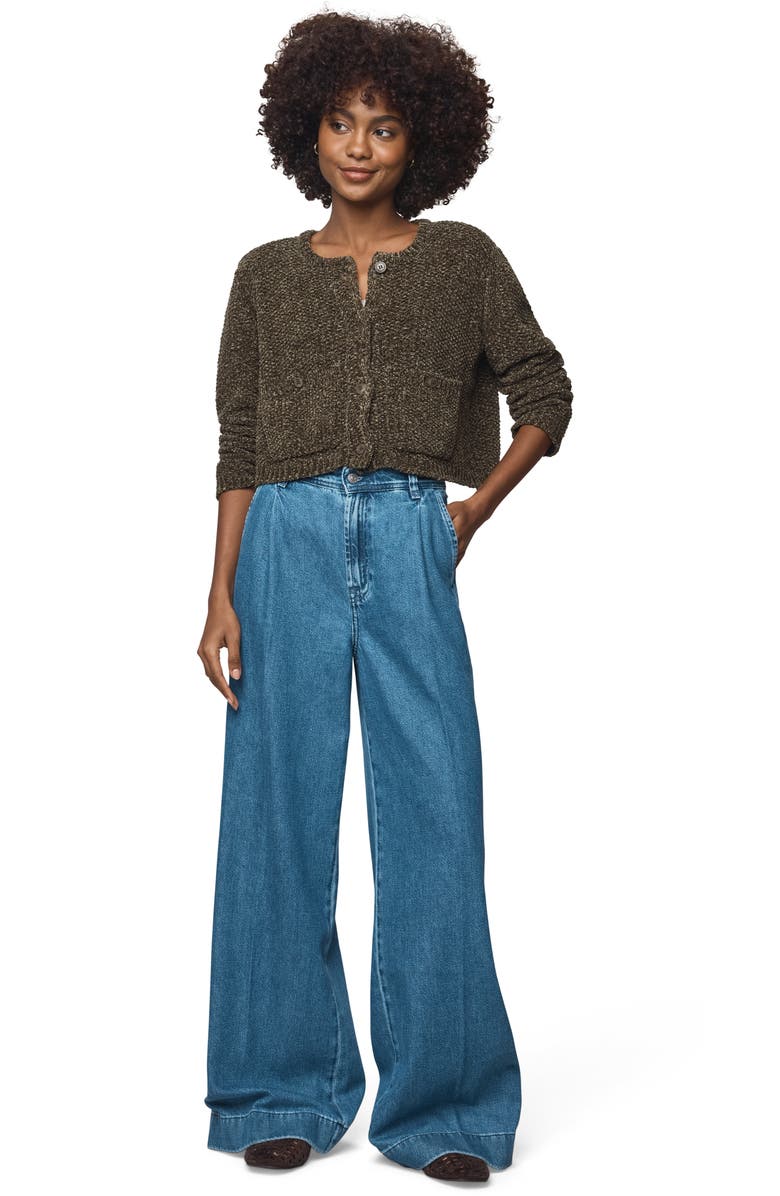 Splendid Andrea Crop Cardigan, Alternate, color, Green Spruce