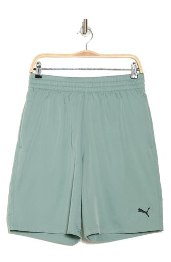 Puma Essential Woven Shorts In Green Moon