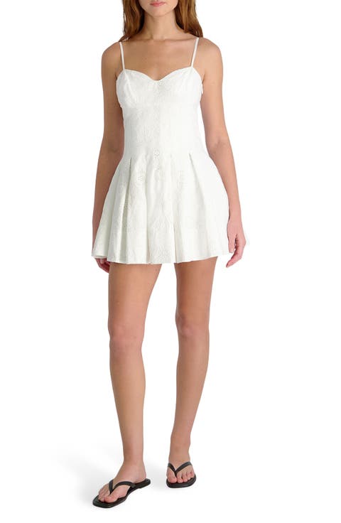 Svea Floral Cotton Eyelet Minidress