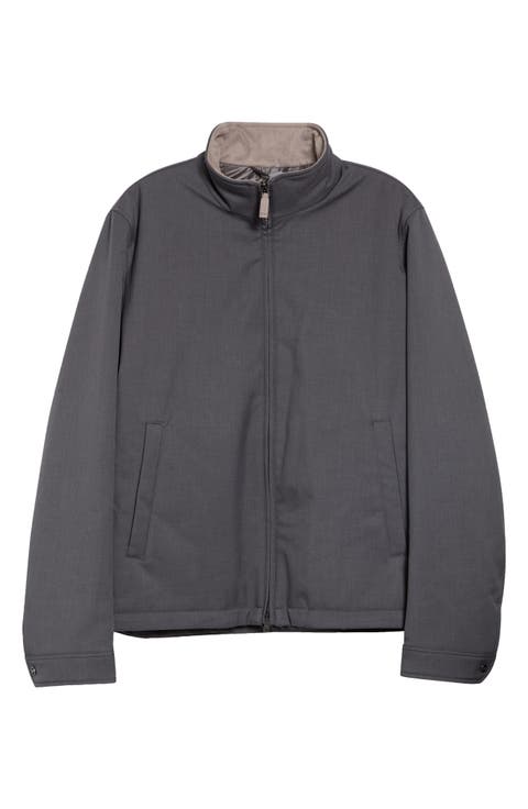 Padded Tech Twill Bomber Jacket