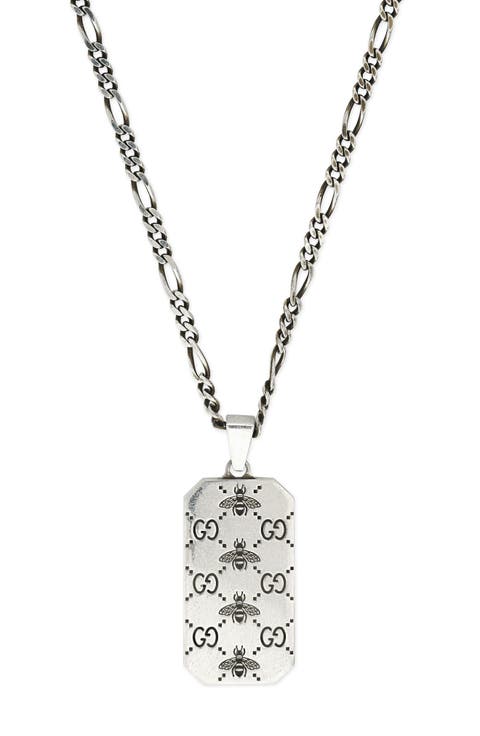 Signature Dog Tag Pendant Necklace
