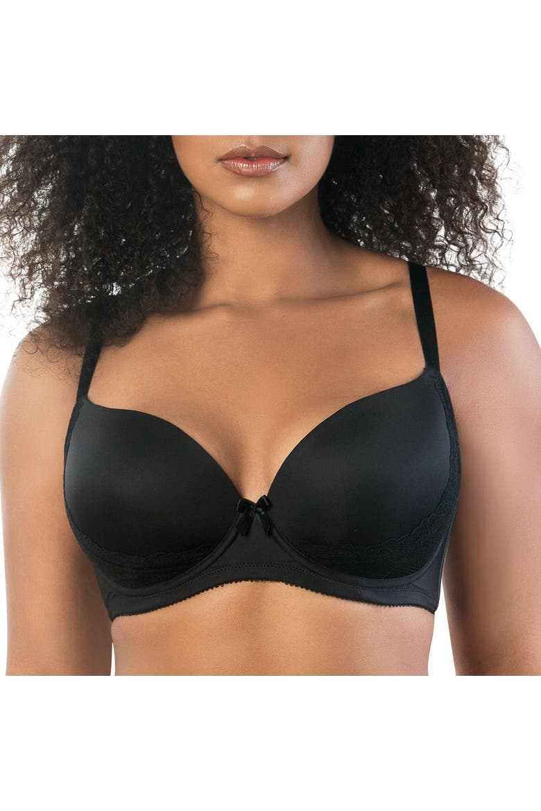 Casey Plunge Molded T-Shirt Bra, Main, color, Black