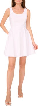 1.STATE Cutwork Fit & Flare Minidress