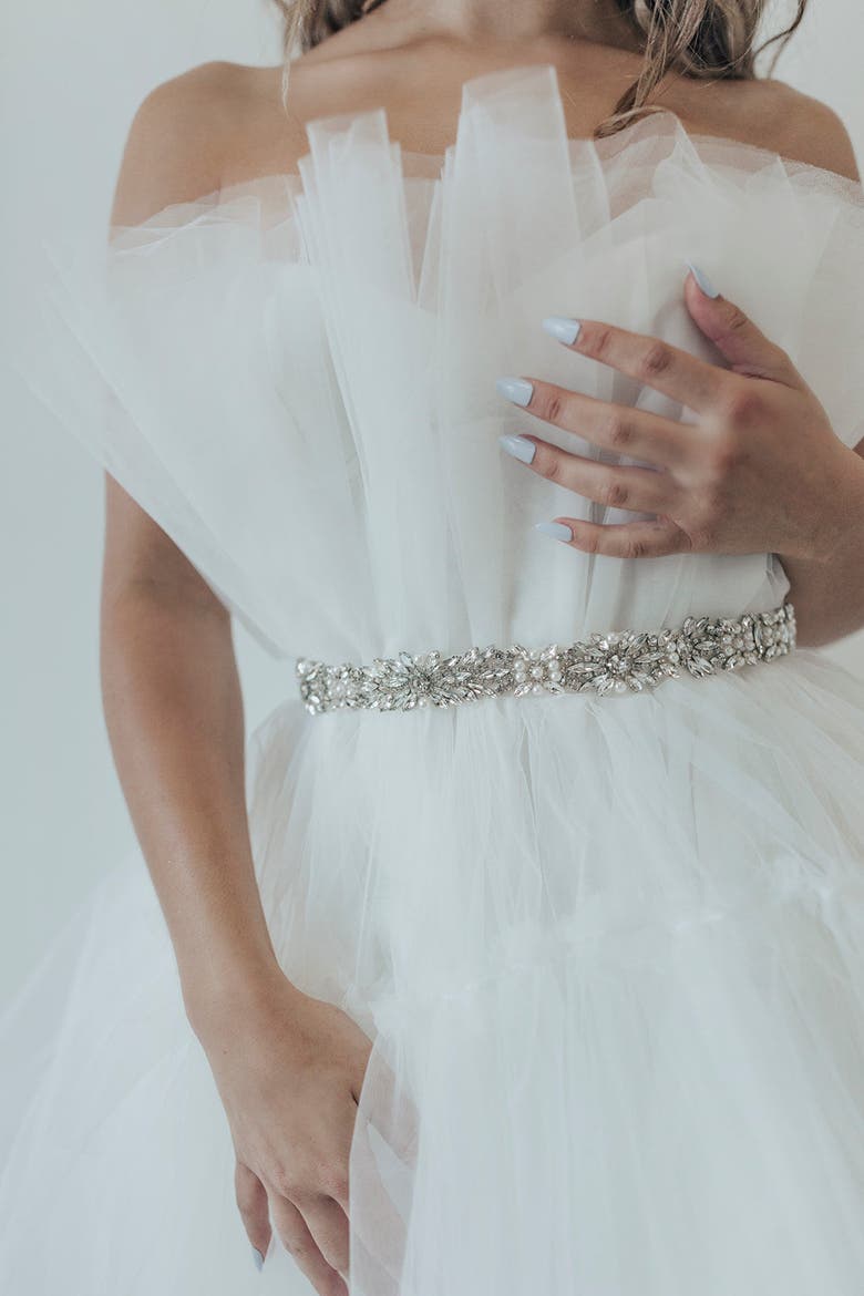Briar Bridal Belt, Alternate, color, Silver