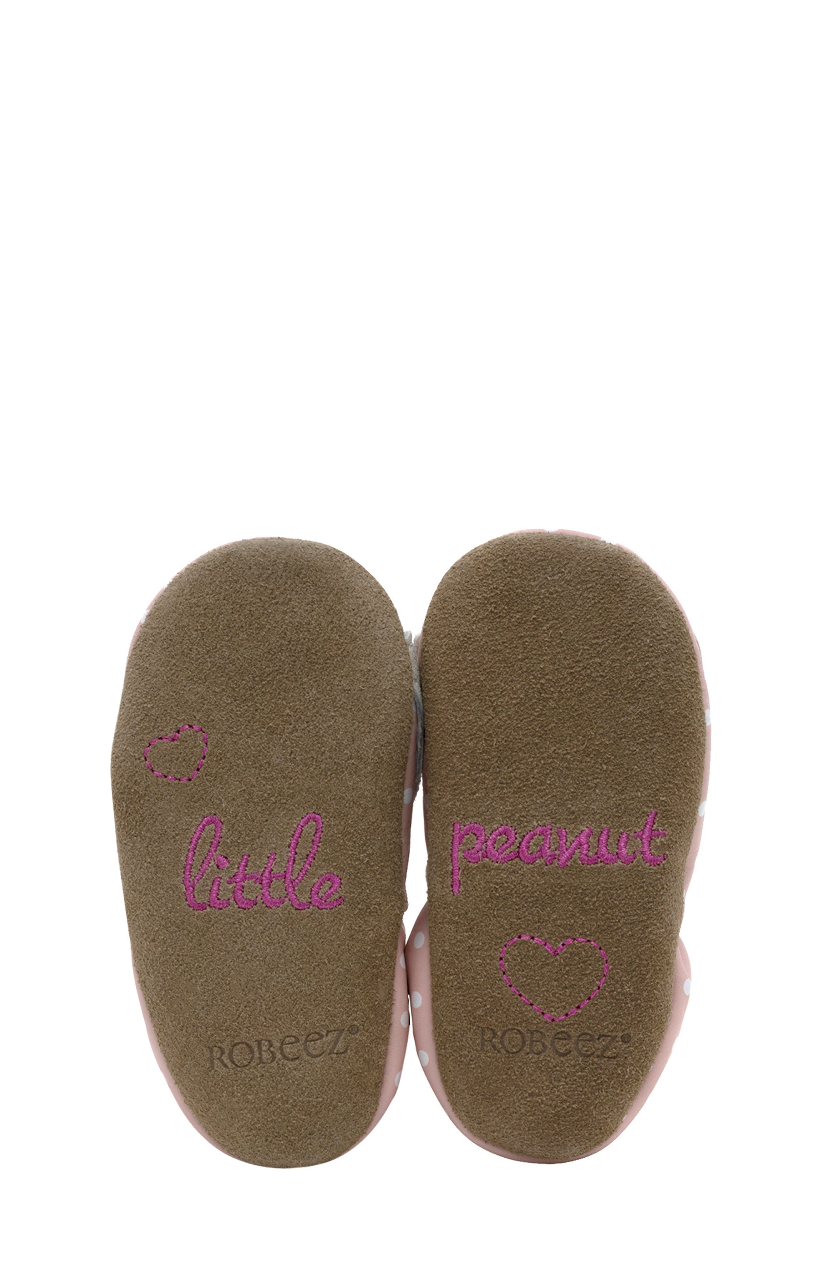 Robeez<sup>®</sup> Little Peanut Crib Shoe, Alternate, color, Pastel Pink