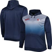 PROFILE Men's Navy Cleveland Guardians Fade Sublimated Fleece Pullover Hoodie