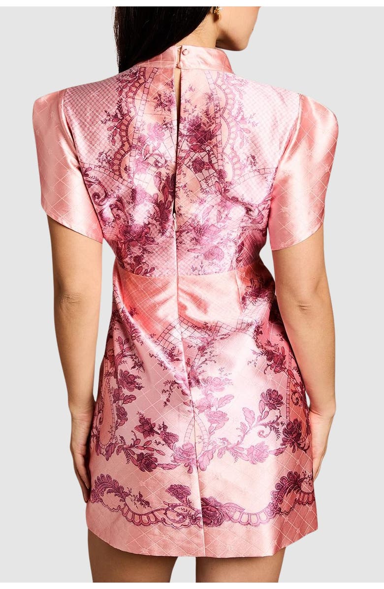 Coast Petite Floral Tulip Sleeve Mini Dress, Alternate, color, Pink