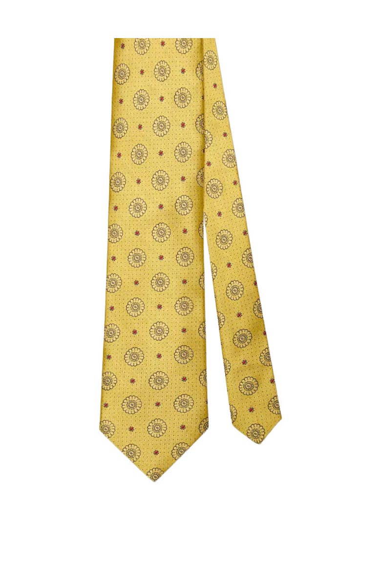 Robert Talbott Robert Flower Medallion Necktie, Main, color, Yellow