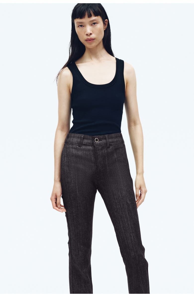 H&M Flared High Ankle Jeans, Alternate, color, Dark Brown