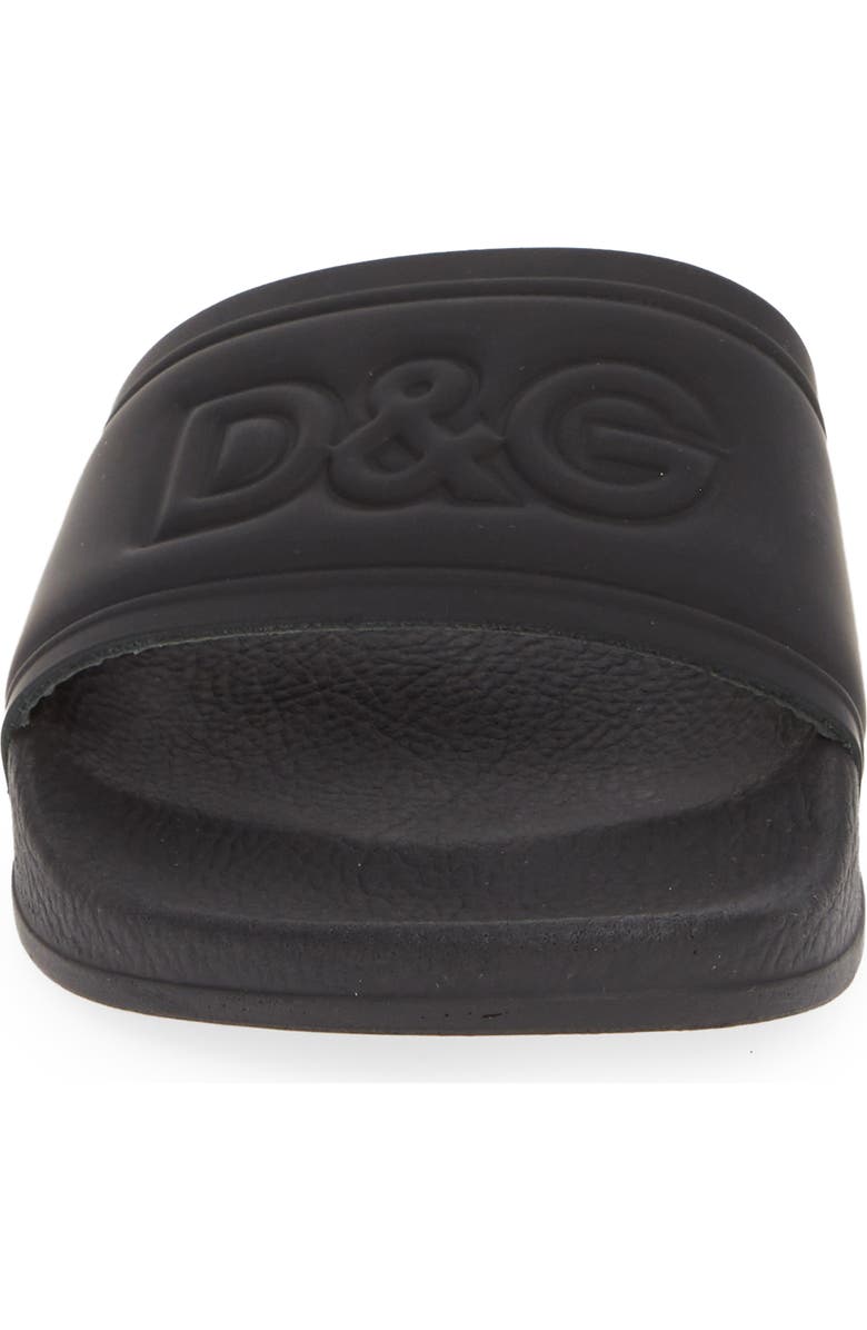 Dolce&Gabbana Logo Slide Sandal, Alternate, color,