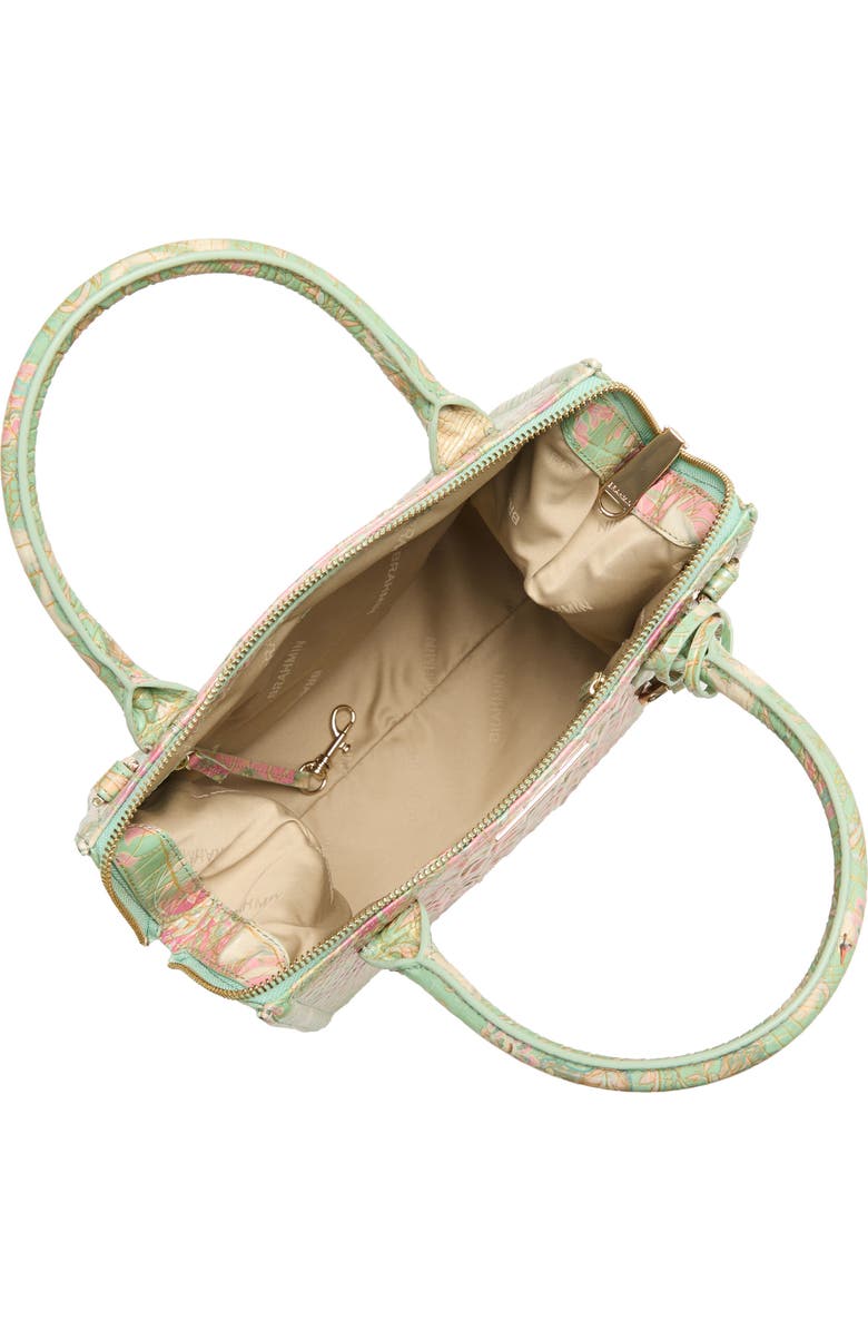 Brahmin Small Caroline Croc Embossed Leather Satchel, Alternate, color, Odette Ombre Melbourne