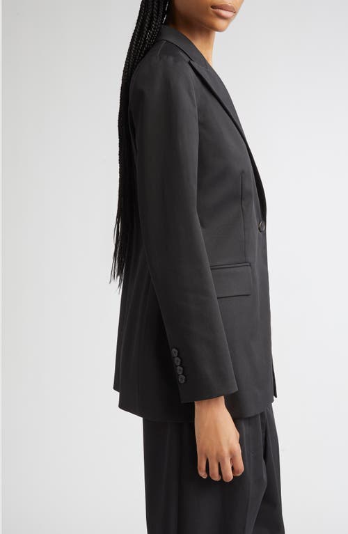 Partow Bow Cotton Stretch Twill Blazer In Black