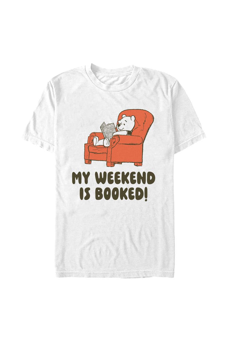 Men's My Weekend Is Booked Short Sleeve T-Shirt, Main, color, White