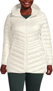 Lands' End Plus Size Wanderweight Packable Down Long Jacket